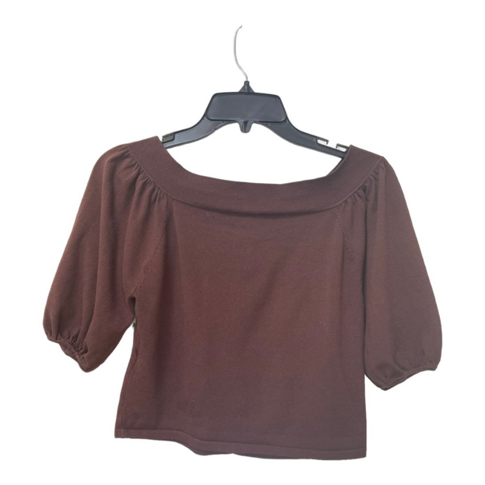 Antonio Melani Off-The-Shoulder Top Sweater Silk and Cotton Blend Size XS - - Picture 4 of 11